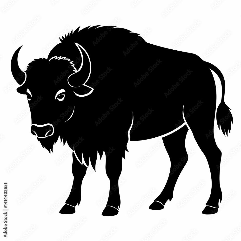 Bison Silhouette Vector Art Bison Silhouette Vector Art