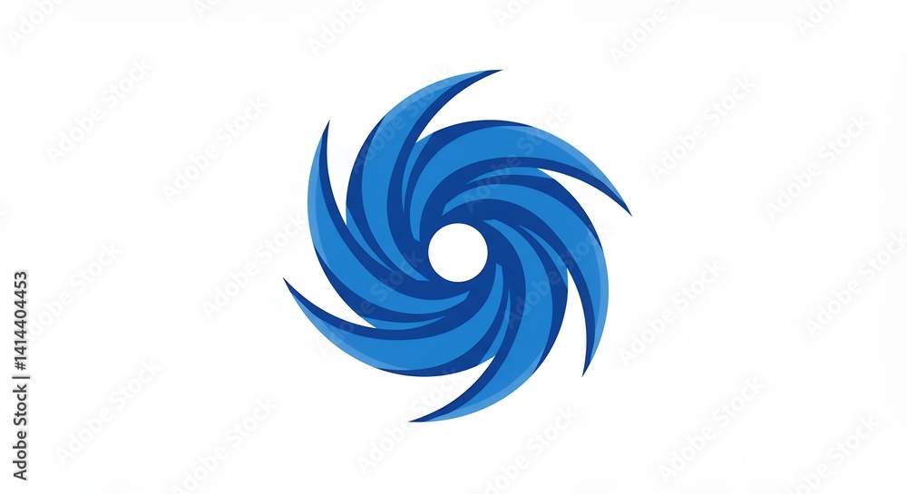 Abstract blue vortex design image for backgrounds and graphics Abstract blue vortex design image for backgrounds and graphics