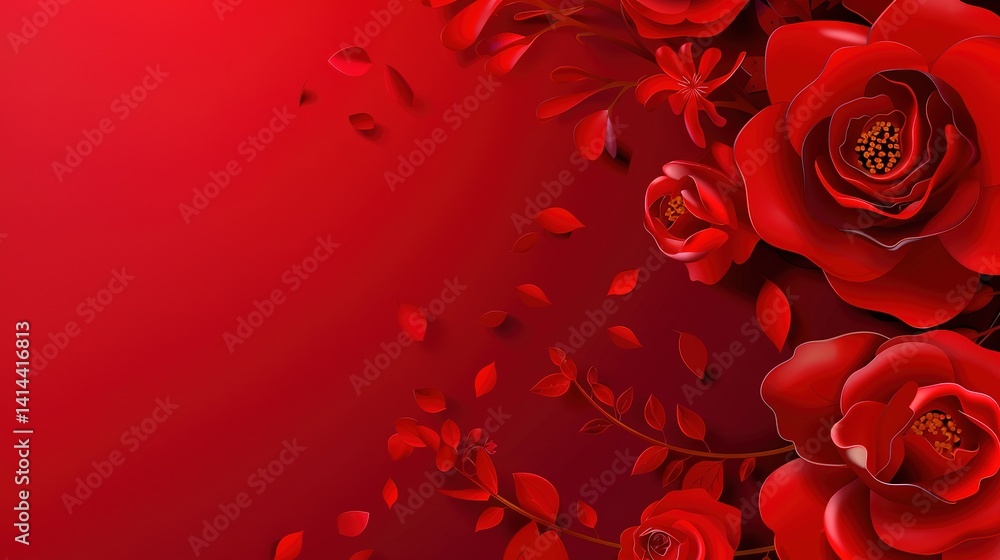Mother's Day Red Rose Background: Demonstrating the Sincere Expression of Strong Love and Gratitude to Mothers on Mother's Day with the Passionate Affection of Red Roses Mother's Day Red Rose Background: Demonstrating the Sincere Expression of Strong Love and Gratitude to Mothers on Mother's Day with the Passionate Affection of Red Roses