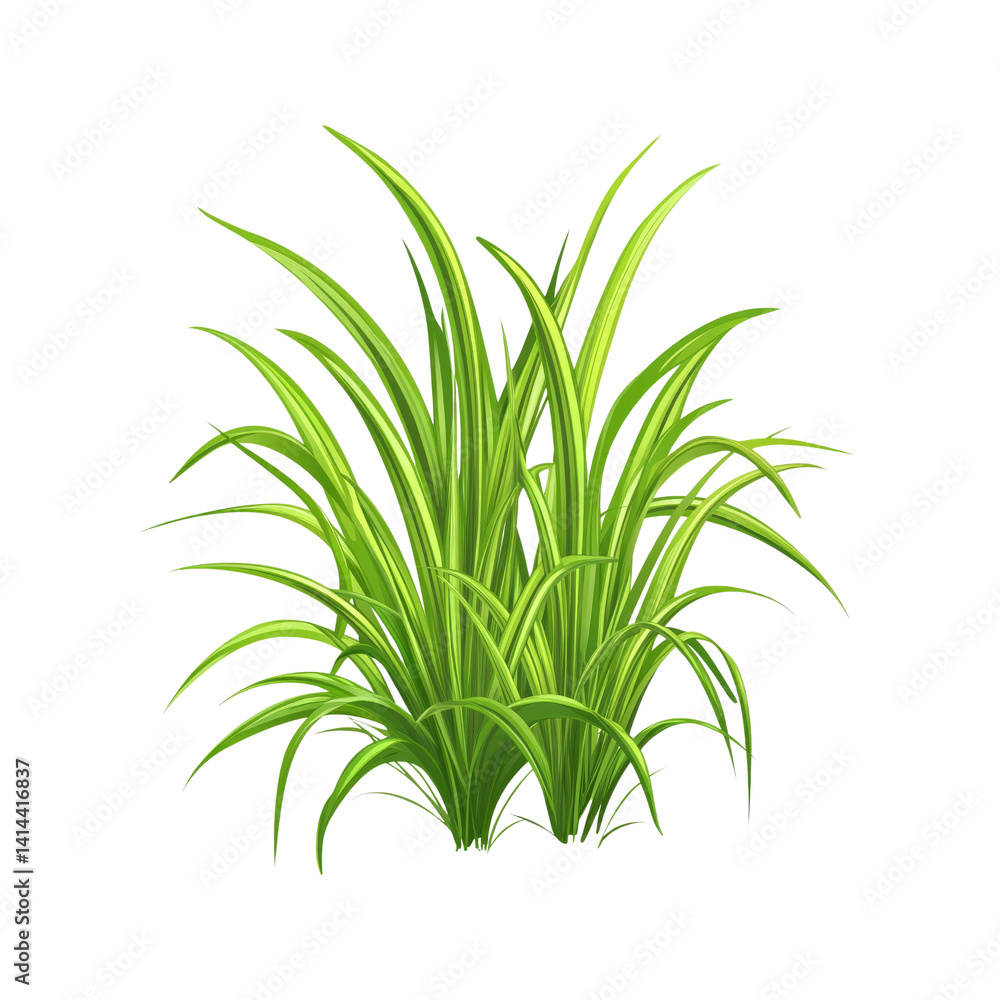 Lush Green Grass Tuft - Isolated on Transparent Background Lush Green Grass Tuft - Isolated on Transparent Background