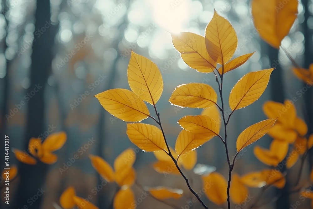 Autumn sunshine in the mountains and forests during white dew Autumn sunshine in the mountains and forests during white dew