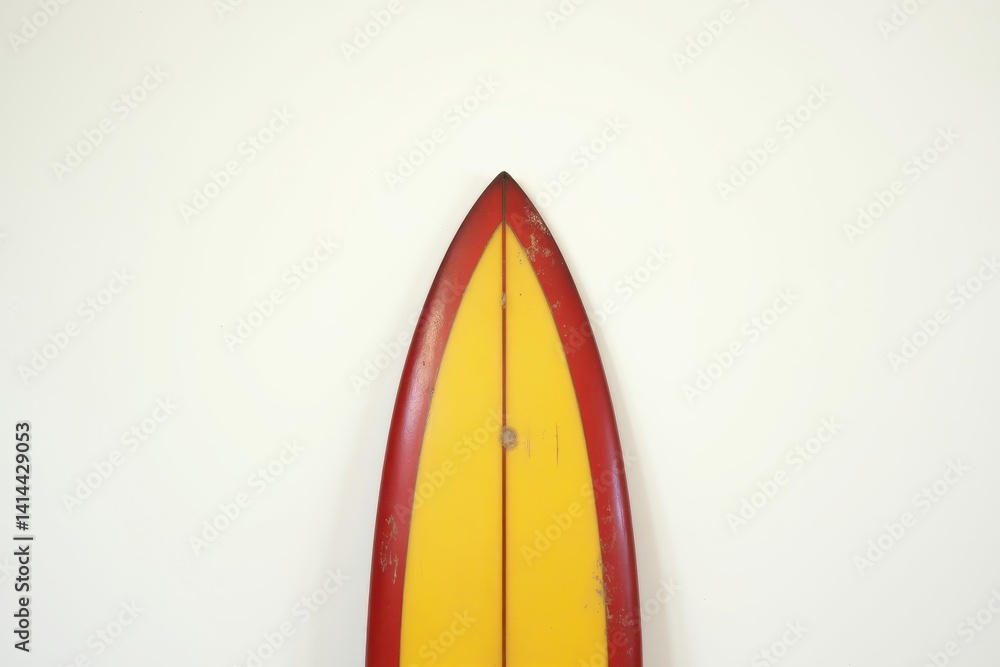 Surfboard on white surface Surfboard on white surface