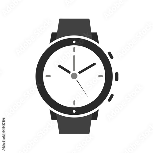 Minimalist Analog Watch Face Logo Icon