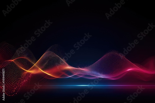 Obraz na płótnie Abstract wave design with vibrant colors w salonie