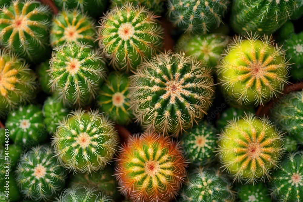 Close-up of a Cactus with Spikes and Sunlight. Beautiful simple AI generated image Close-up of a Cactus with Spikes and Sunlight. Beautiful simple AI generated image