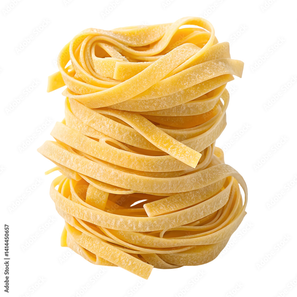 custom made wallpaper toronto digitalYellow Italian tagliatelle fettuccine pasta nest stack isolated on transparent background png