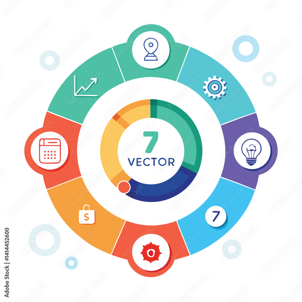 vector infographic-circle cycle diagram vector image on white background vector infographic-circle cycle diagram vector image on white background