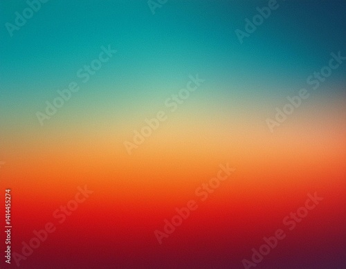 Grainy gradient background teal orange red blue retro noise texture