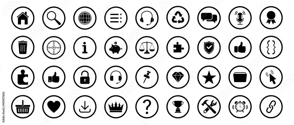 Web icon set. Home, email, address, globe, chat, message, mail, telephone, information, support, search, website, icon. Contact and web icons set. Website set icon vector. Web icon set. Home, email, address, globe, chat, message, mail, telephone, information, support, search, website, icon. Contact and web icons set. Website set icon vector.