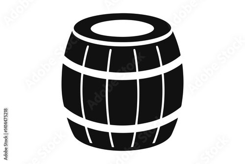 Barrel Drum Silhouette Vector Clipart