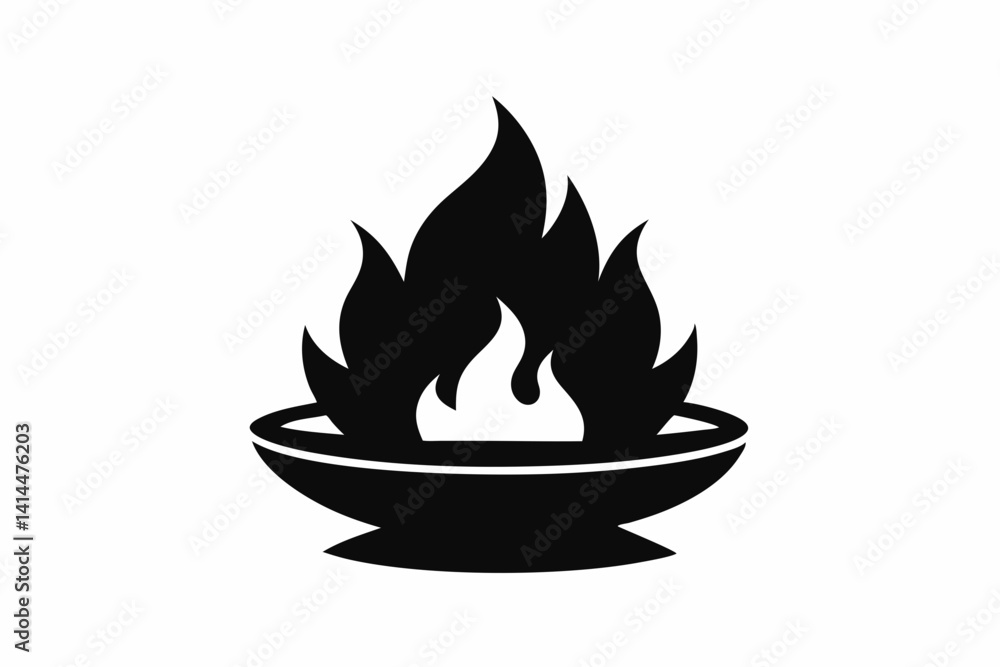 Fire Pit Silhouette Vector Clipart Fire Pit Silhouette Vector Clipart