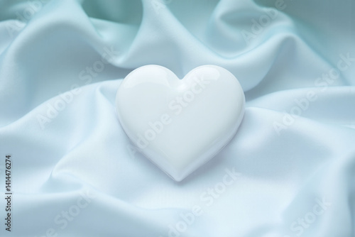 Wallpaper Mural white heart sitting on top of a white cloth Torontodigital.ca