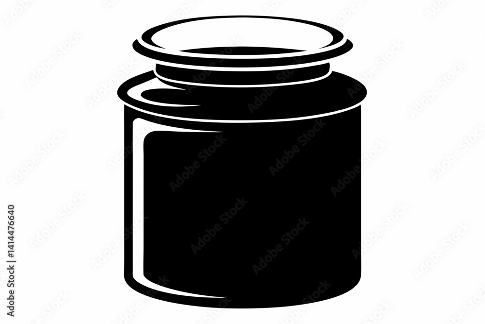 Glass Jar With Lid Silhouette Vector Clipart Glass Jar With Lid Silhouette Vector Clipart