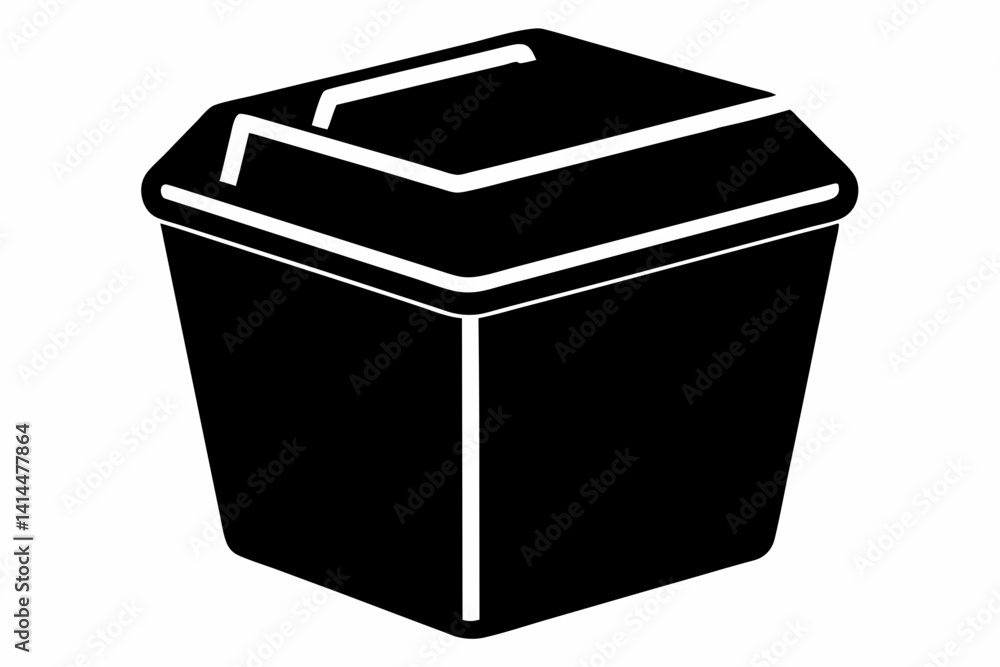 plastic storage bin silhouette vector illustration plastic storage bin silhouette vector illustration