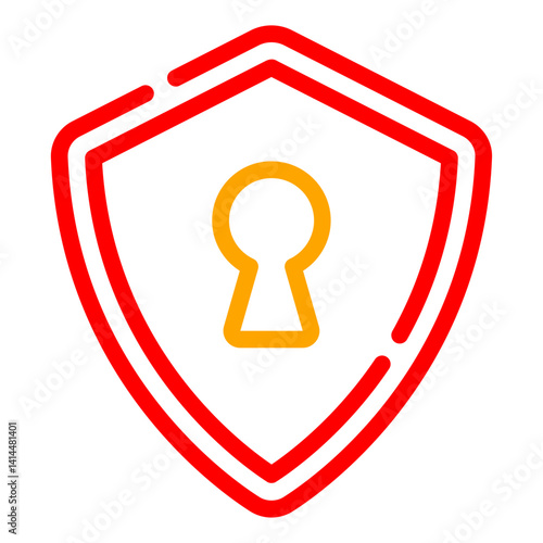 Security Icon with Keyhole