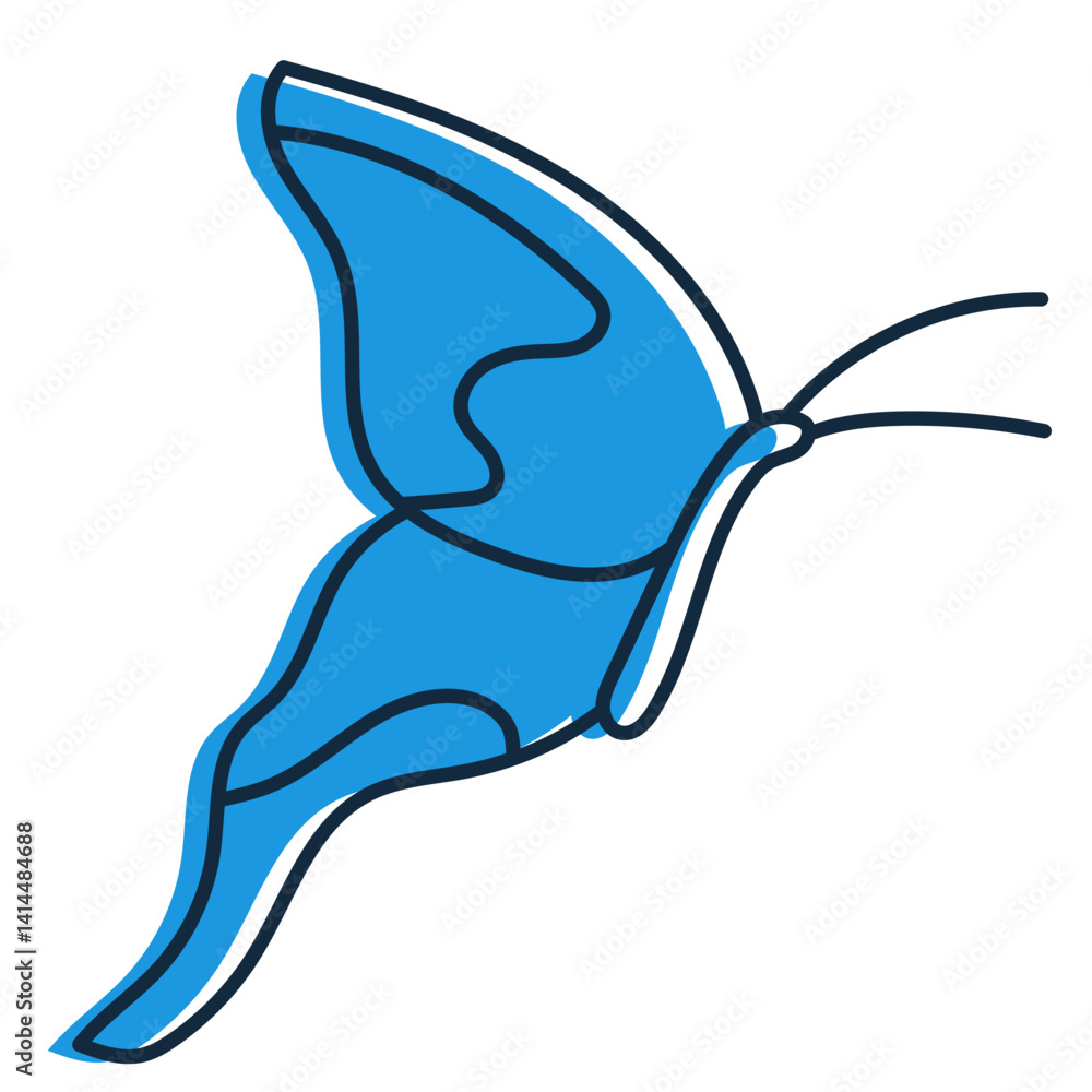 Obraz premium Hand Drawn Butterfly Icon