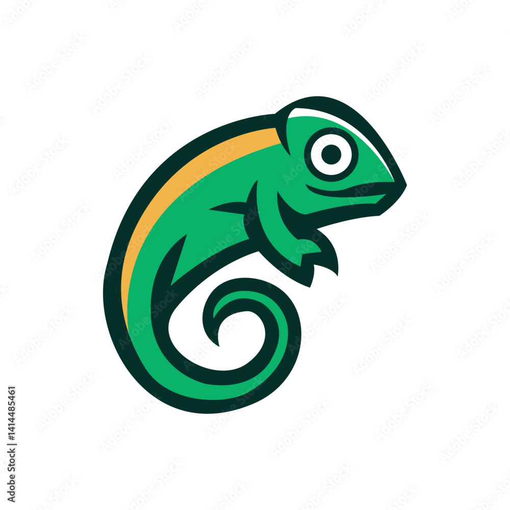 Creative chameleon mascot illustration in vector style Creative chameleon mascot illustration in vector style