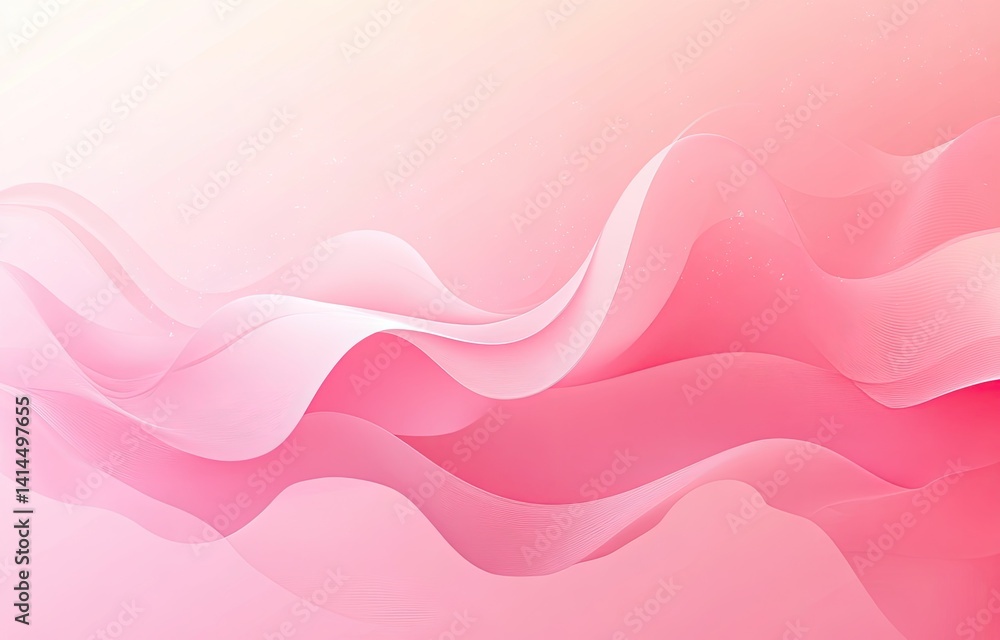 Flowing Pink Ribbon Waves Transparent Background Abstract Delicate Texture Design Flowing Pink Ribbon Waves Transparent Background Abstract Delicate Texture Design