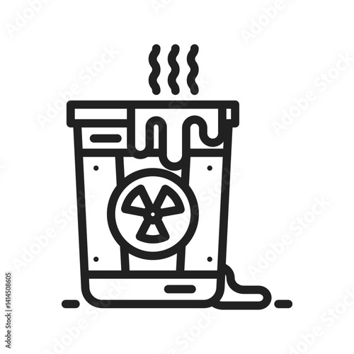 Toxic Waste icon vector image. Suitable for mobile apps, web apps and print media.