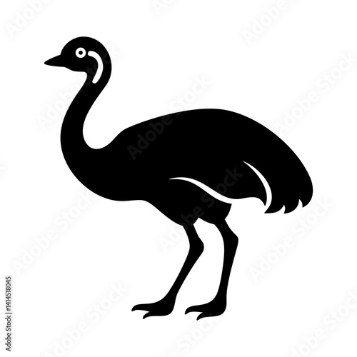 vector illustration of an ostrich