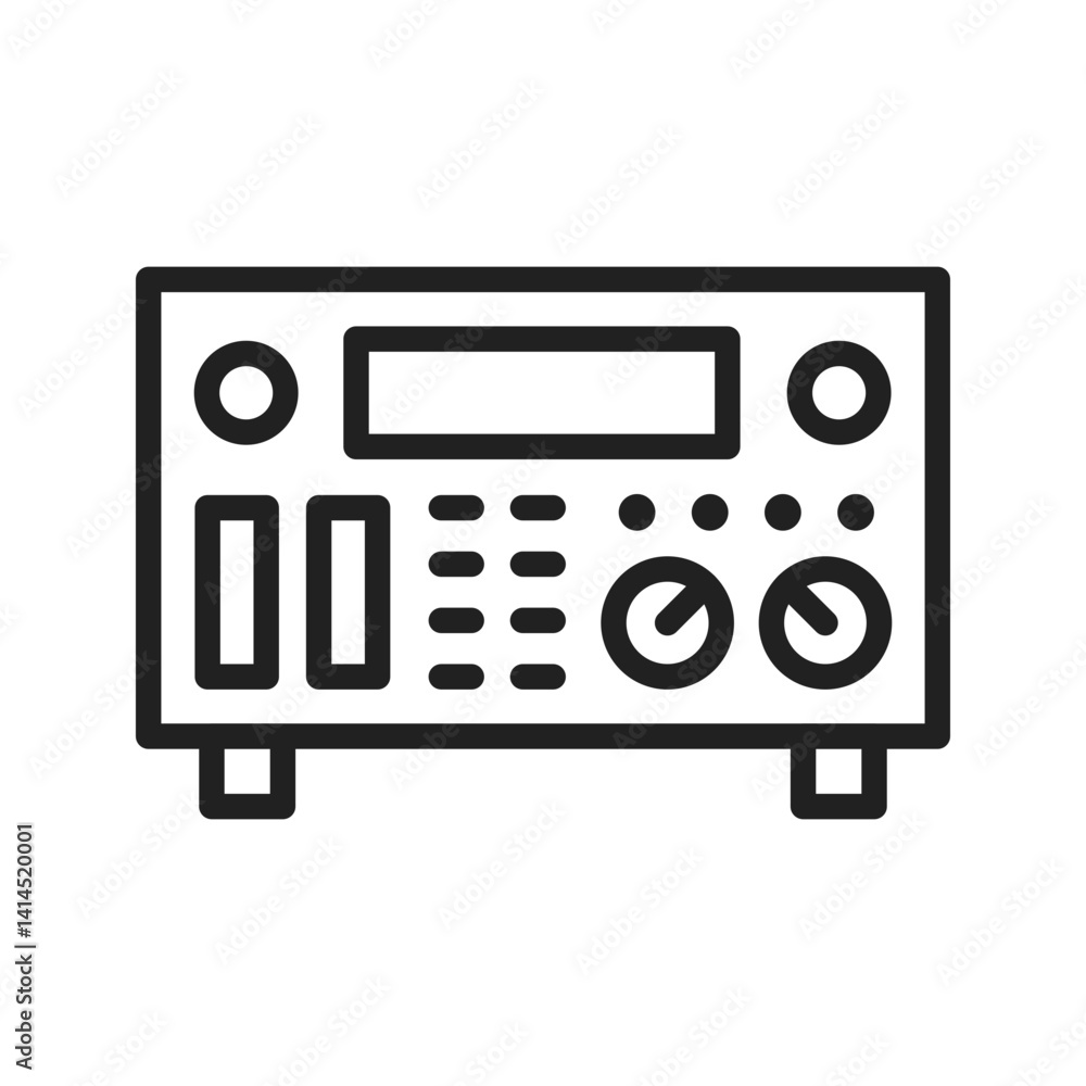 Amplifier icon vector image. Suitable for mobile apps, web apps and print media. Amplifier icon vector image. Suitable for mobile apps, web apps and print media.