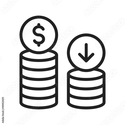 Bankrupt icon vector image. Suitable for mobile apps, web apps and print media.