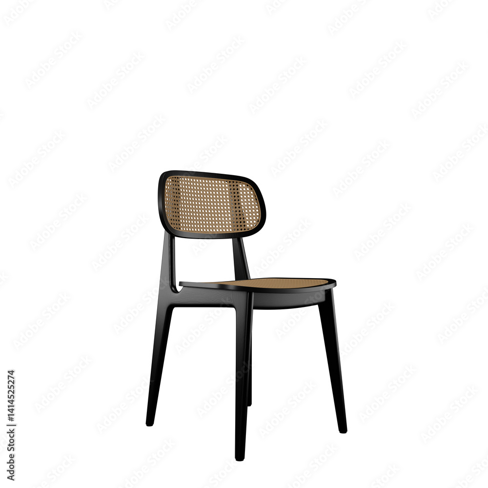 Fototapeta premium wooden chair with transparent background