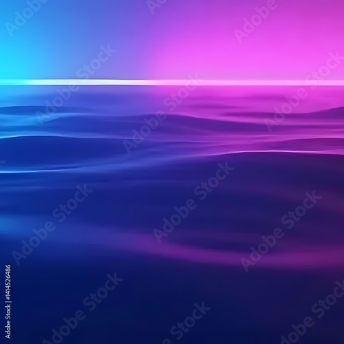 Abstract Purple and Blue Waves Background