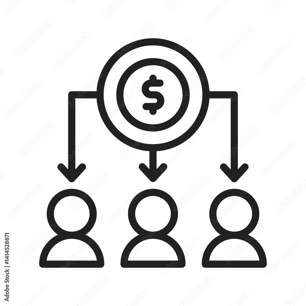 Crowdfunding icon vector image. Suitable for mobile apps, web apps and print media. Crowdfunding icon vector image. Suitable for mobile apps, web apps and print media.
