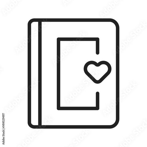 Diary icon vector image. Suitable for mobile apps, web apps and print media.