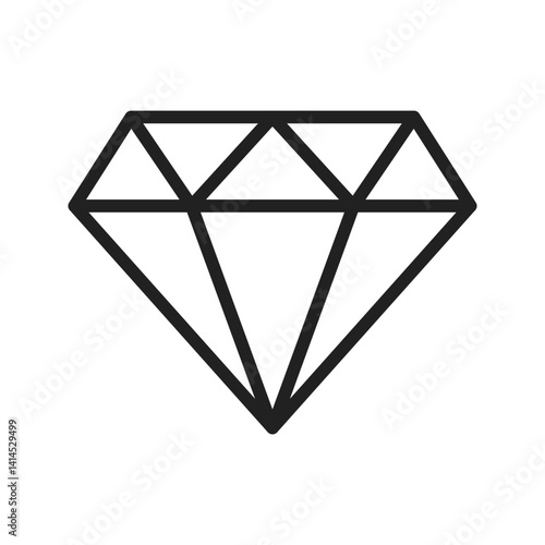 Diamond icon vector image. Suitable for mobile apps, web apps and print media.