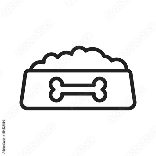 Dog Food icon vector image. Suitable for mobile apps, web apps and print media.