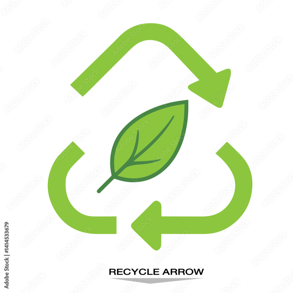 Fototapeta premium recycle symbol on white background