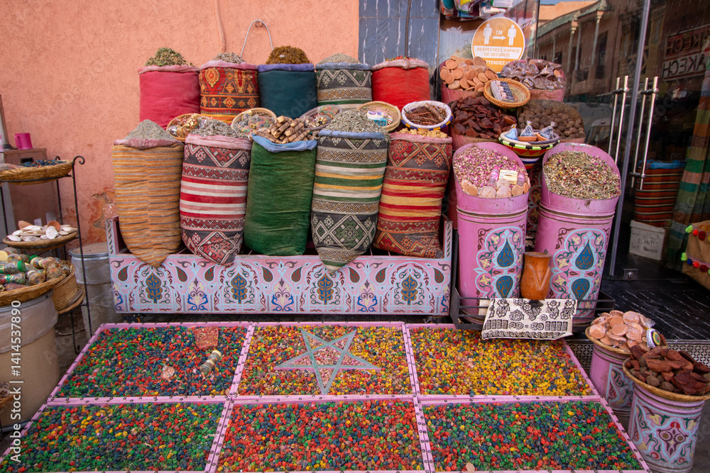 herbalist shop in the medina of Marrakech