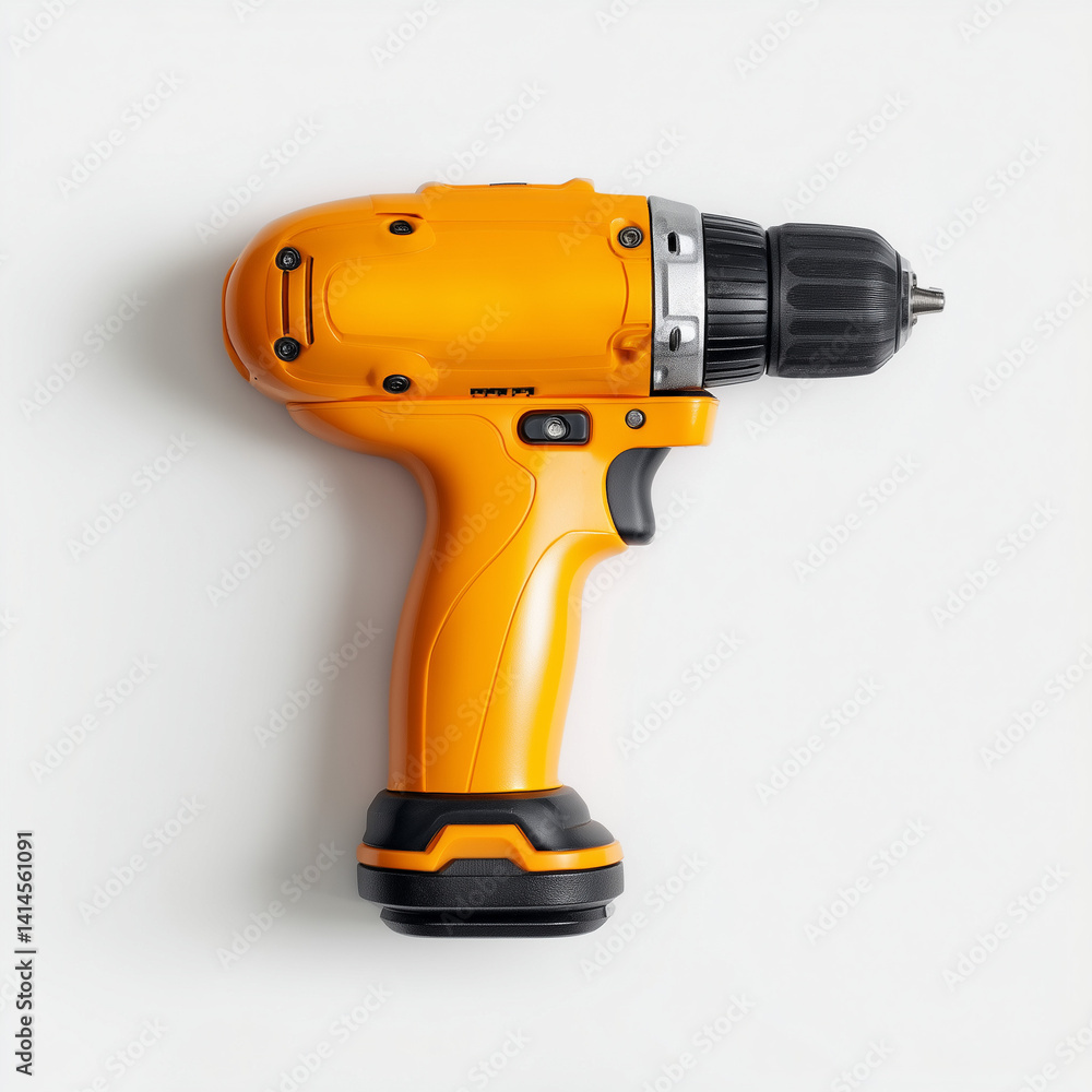 Impact driver with ergonomic handle on white backdrop delivering high torque performance for fastening jobs Impact driver with ergonomic handle on white backdrop delivering high torque performance for fastening jobs
