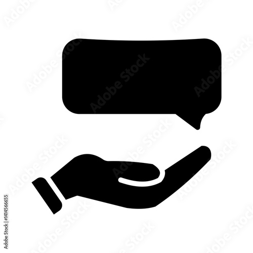 Speaking glyph icon