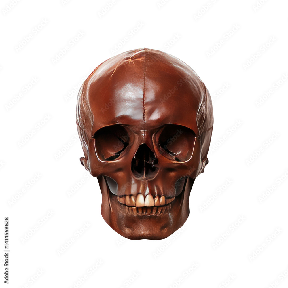 Obraz premium Intriguing Brown Skull Model - Anatomical Study