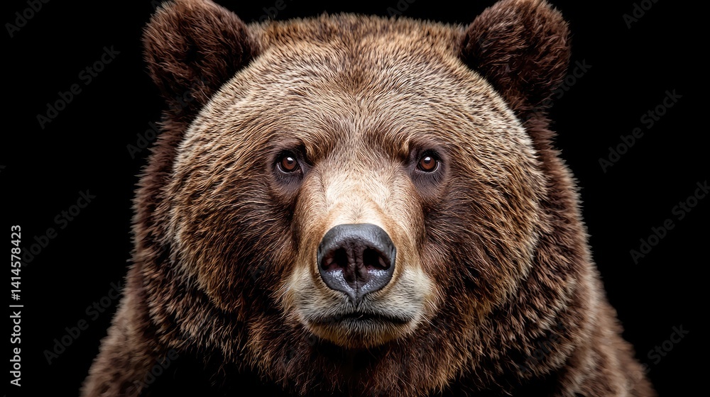 Powerful brown bear portrait closeup wildlife nature stock image Powerful brown bear portrait closeup wildlife nature stock image