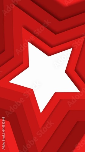 red star on white