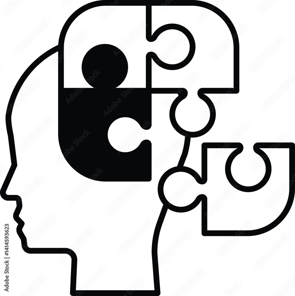 puzzle piece head with a piece missing puzzle piece head with a piece missing