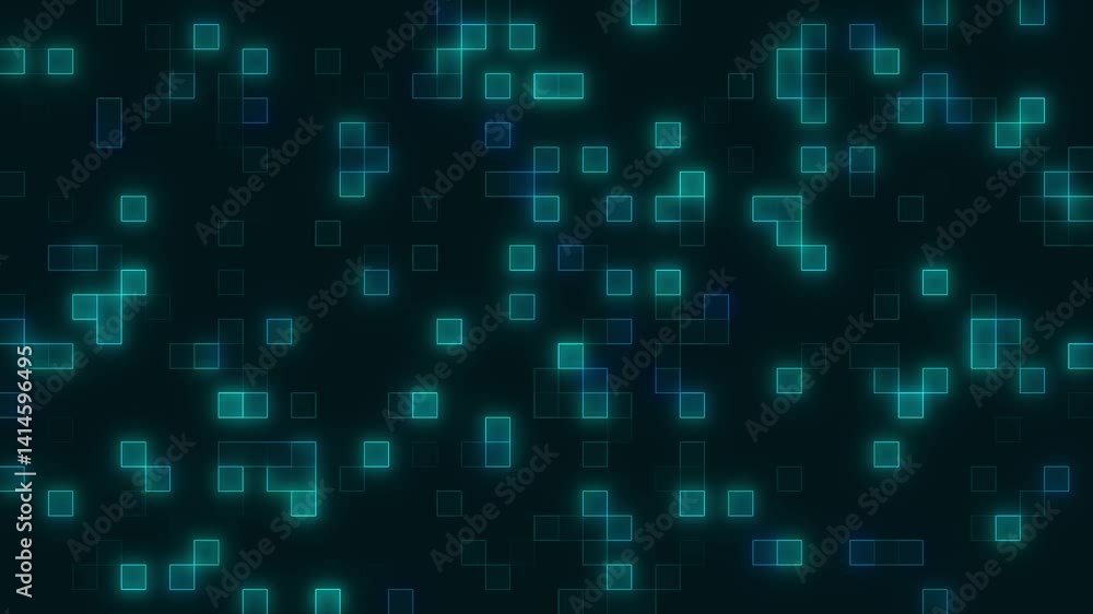 Looping blue structure code progress digital technology background animation Looping blue structure code progress digital technology background animation