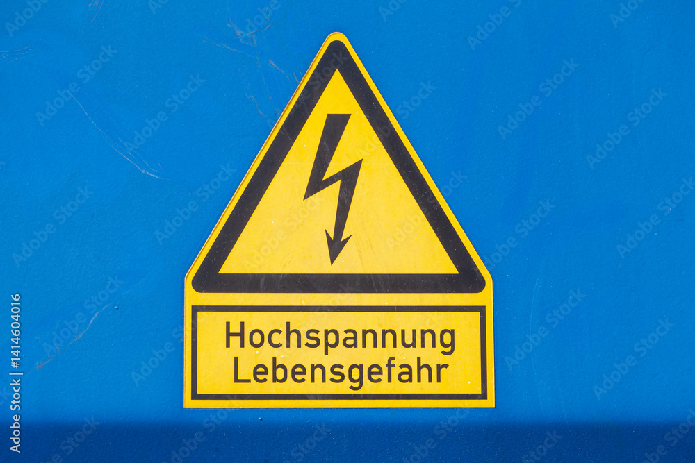 Schild Hochspannung Lebensgefahr , Deutschland