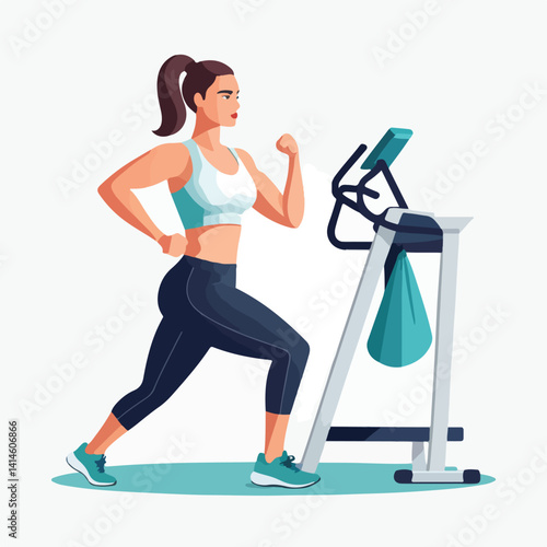 young woman exercising with dumbbells