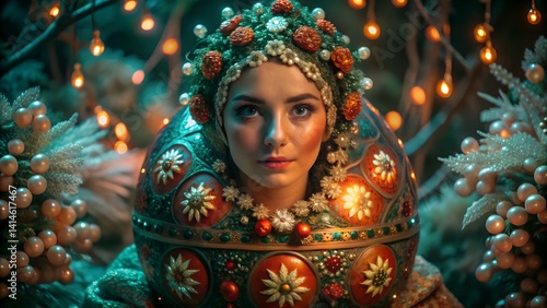 Russian Tsarina in Glowing Faberg� Elegance | Imperial Fantasy Art  