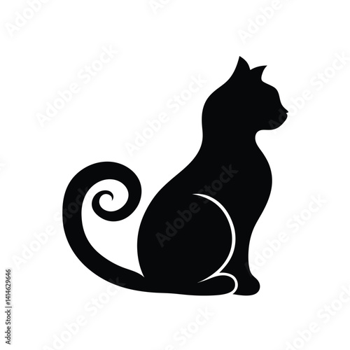 Black Dragon Silhouette in Flight – Tattoo Stencil Vector on White Background