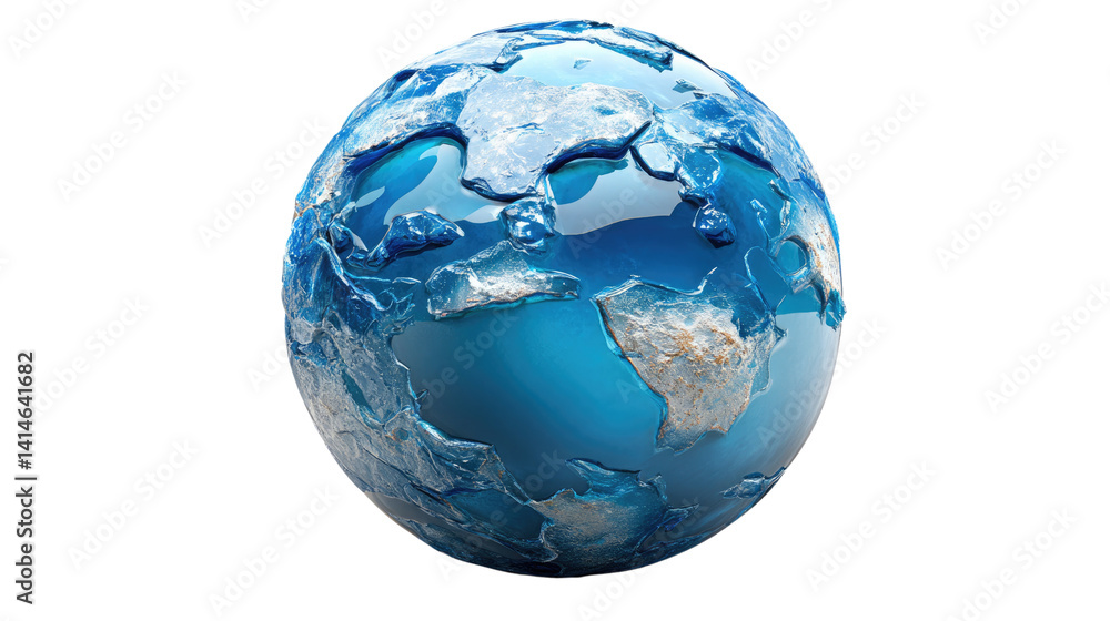 Blue Earth Globe: A pristine blue globe reflects a calming and peaceful sense of the Earth. It depicts our planet as a symbol of unity and the importance of protecting our environment. Blue Earth Globe: A pristine blue globe reflects a calming and peaceful sense of the Earth. It depicts our planet as a symbol of unity and the importance of protecting our environment.