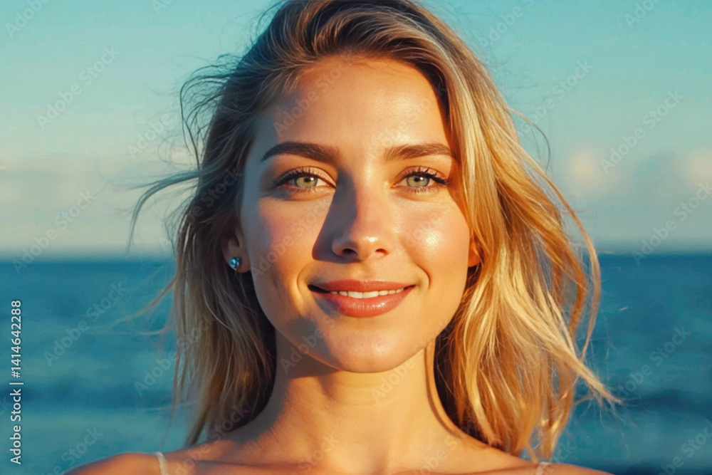 A person standing near the ocean, great for travel or lifestyle shots A person standing near the ocean, great for travel or lifestyle shots