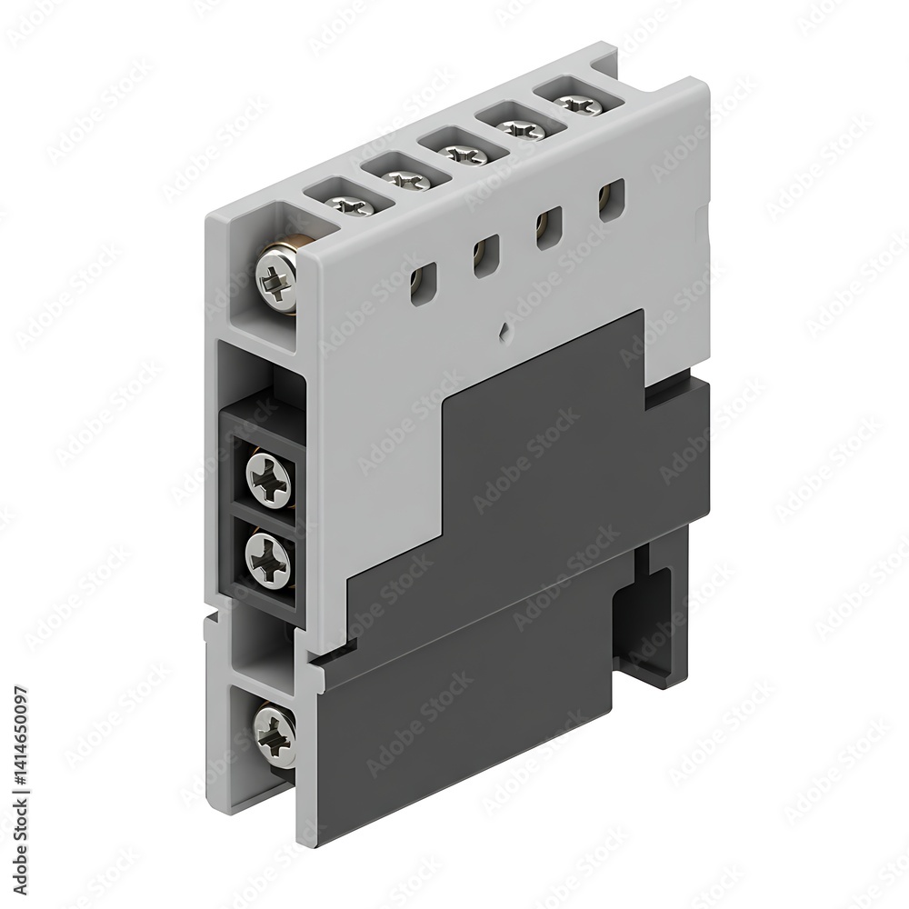 Obraz premium Electrical Component Terminal Block for Industrial Automation Systems Isolated