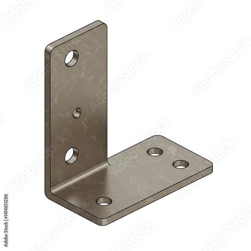 Dimensional L-Bracket Illustration for Engineering Applications and Construction Use