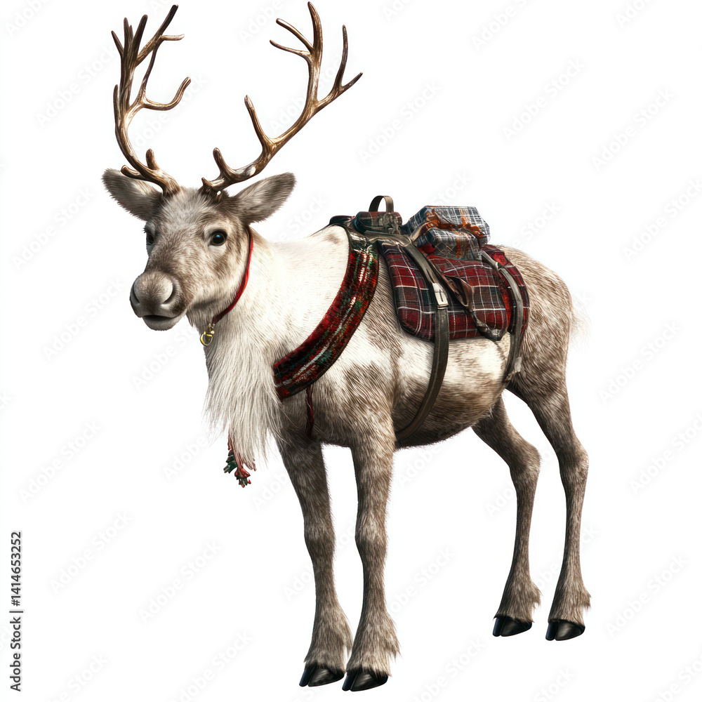 Obraz premium christmas reindeer isolated on white
